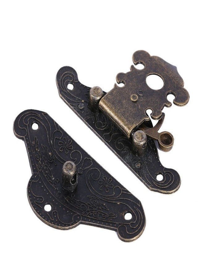 زيروديس قفل مشبك ذو نقش عتيق من زيروديس مع براغي لخزانة صندوق المجوهرات الخشبية (مقاس صغير جدًا 38 * 29 مم) - Image 5